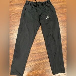 Jordan Athletic Pants. Black, Boys size L.